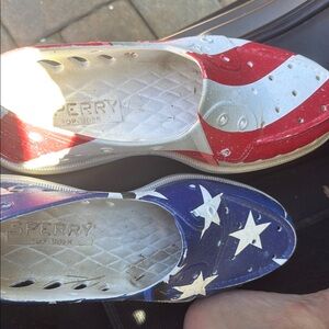 Sperry Patriotic Red, White, and Blue Slip-Ons